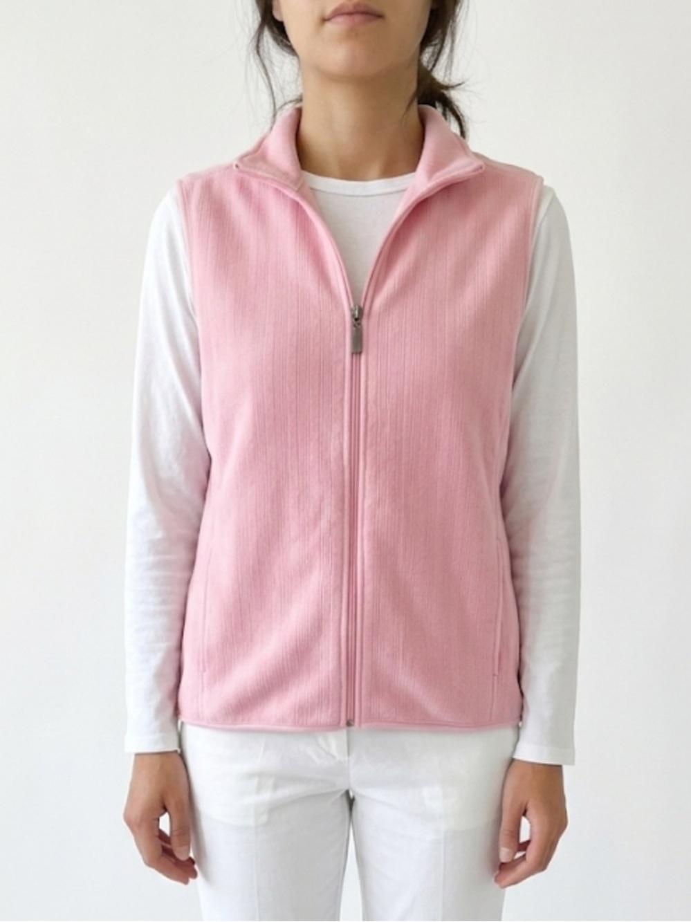 Traditions Zip‑Up Vest – Size L Pastel Cozy Minimalist Layering | Outdoor Style